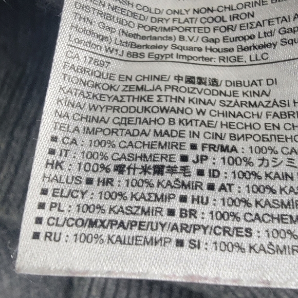 Banana Republic Mens Todd & Duncan 100% Scottish Cashmere Gray Sweater Sz Small - Picture 12 of 13